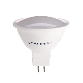 Лампа светодиодная ОНЛАЙТ, GU5.3, рефлектор MR16, 7 Вт, 490 Лм, 3000 К, теплый белый