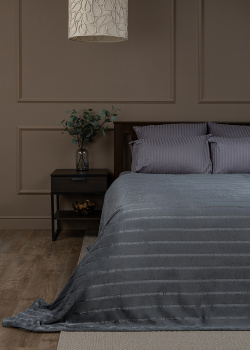 Плед 150*200см фланель однотонный страйп темно-серый TF FNS GY3 1520 17-0000 Absolute *1