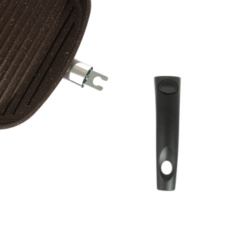 яяяСковорода алюм. а/приг.литая Kukmara "Мраморная" кофейн."Гриль"28х28см С.р.Ст.к.сгкмк282а *1/6