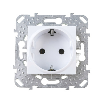 Механизм розетки "Unica" 1-м. белый с/з SchE MGU5.036.18ZD *1