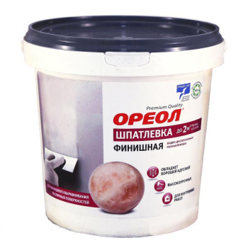 Шпатлевка акриловая для внутренних работ 1.5 кг Ореол, финишная