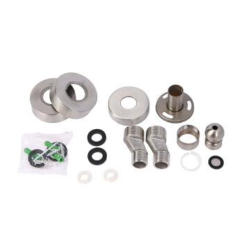 Смеситель д/ванны со стойкой для душа + ручной и тропический душ Fmark FS8345-35 *1