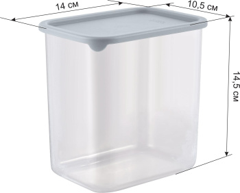 Банка для продуктов пластм. "Vanilla" 1,5л 140x105x146мм Трюфель SE168210025 "Sugar&Spice" *1/8 Банка для продуктов пластм. "Vanilla" 1,5л 140x105x146мм Трюфель SE168210025 "Sugar&Spice" *1/8