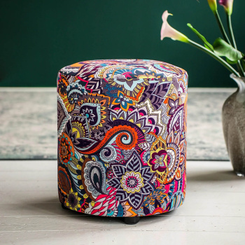 Пуф FORPOST, 40х40х44 см, бочка, велюр, мандала