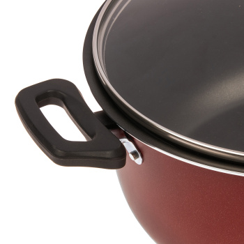 Кастрюля алюм.а/приг. Scovo "Expert" 4,5л d24см Cтекл.кр. СЭ-008 *1/4