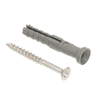 Дюбель с шурупом 6х40 мм BROZEX, оцинкованная сталь, 100 шт. Дюбель с шурупом 6х40 мм BROZEX, оцинкованная сталь, 100 шт.