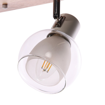 Светильник настенный (спот) N5105/3 WT+WOOD Е27 3*40Вт ( l=650;w=100;h=170)  VERNER LIGHTING *1
