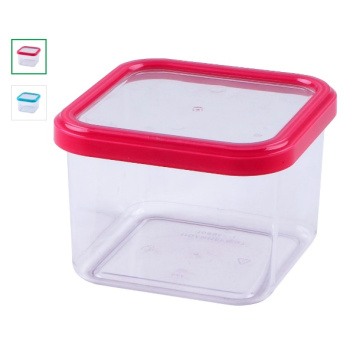 Банка для продуктов пластм. 0,6л 112х112х80мм "Премиум" Прозрачн. арт.26602("Полимербыт")