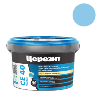 Затирка для швов Церезит CE 40, 2 кг, небесный