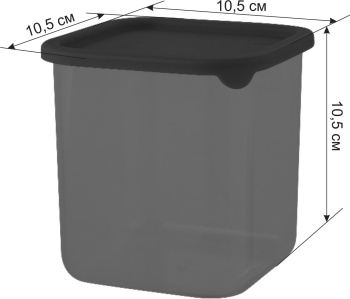 Банка для продуктов пластм. "Black" 0,8л 105x105мм, h105мм SE168410621 "Sugar&Spice" *1/15 Банка для продуктов пластм. "Black" 0,8л 105x105мм, h105мм SE168410621 "Sugar&Spice" *1/15