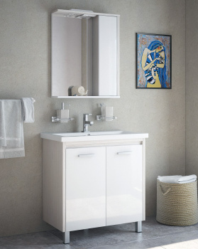 Тумба /Corozo/ "Модена 80" лайн (выписывать раковину COMO 80/GRAND 80/STRIM 80 (Cersanit)   *1/4