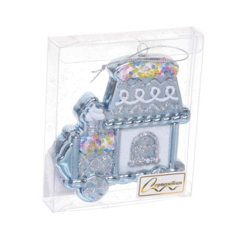 Ёлочная игрушка Пряничная машина 9,5*2*10,5 см, голубой