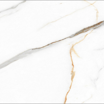 Керамогранит 1.44 м² Global Tile Angel Statuario GT120605503PR, 1200х600х9 мм, черно-белый