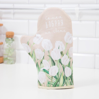 Варежка-прихватка 20х28см Самая добрая саржа, 100% х/л, ватин 250г/м2 Этель *1