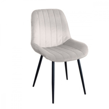 Кресло МАРТИН-лайт 520x400xh890 велюр КОНФЕТТИ сильвер+ металл.каркас ДИАМЕТР трубы 25 мм ЧЕРНЫЙ*4