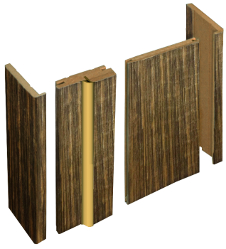 Брус доборный ПВХ телескопический Кедр Шоколад 3D 8*150*2070мм BROZEX-WOOD *5