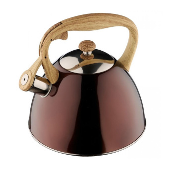 Чайник нерж. со свистком 2,5л д/ИНДУКЦ плит Шоколад КТ-143 "Катунь" *1/12