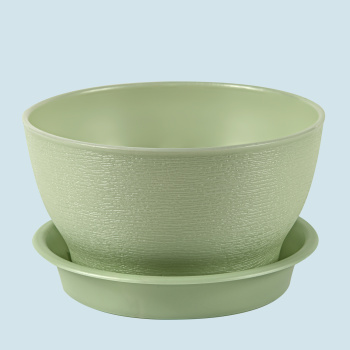 Кашпо пластм. "Фиалочка" 0,5л d верха 125мм h70мм с поддоном Зеленый перламутр. КФ 0,5ПЗ*1/65 Кашпо пластм. "Фиалочка" 0,5л d верха 125мм h70мм с поддоном Зеленый перламутр. КФ 0,5ПЗ*1/65