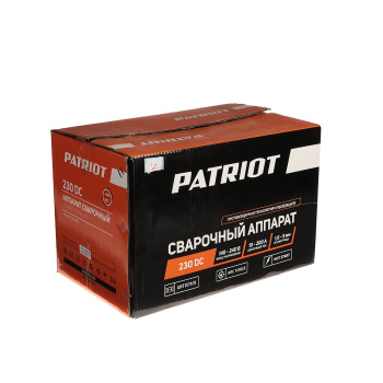 Аппарат сварочный инверторный PATRIOT 230 DC, 230 А, 1.6-4 мм