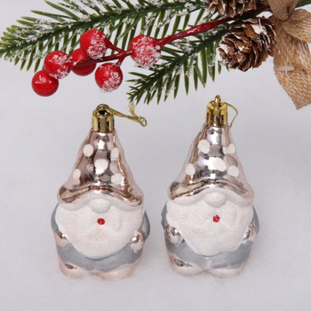 яяяЁлочная игрушка "Счастливый лесничий" (2 шт) 9 см,шампань