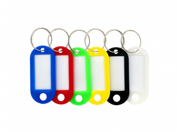 Брелок для ключей с металлическим спиральным кольцом(комплект 6 шт.) *10/100